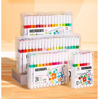    chính hãng   loại tăng mực bút to  Bộ màu Acrylic Marker 12 24 36 48 60 Màu dùng để vẽ vải giày tường giấy da 