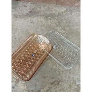 Khay thủy tinh chữ nhật đựng cốc chén hoa quả