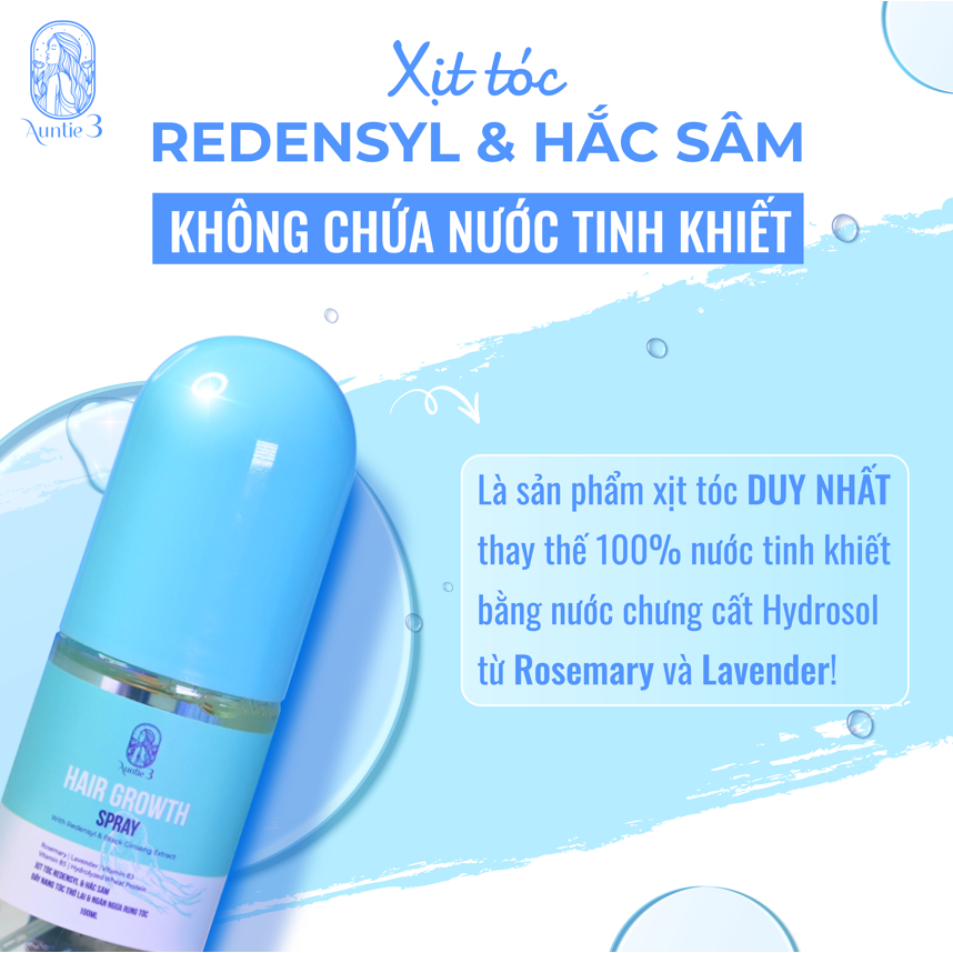 XỊT MỌC TÓC CAO CẤP REDENSYL & HẮC SÂM