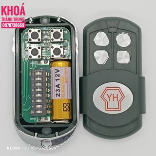 # Tay điều khiển cửa cuốn YH 8 mã gạt 433 mhz Wintec đèn đỏ