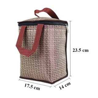 Túi giữ nhiệt đựng hộp cơm 3 ngăn , Có Lớp Cách Nhiệt