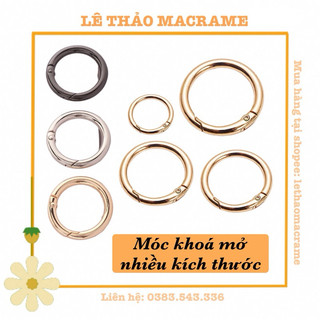 Móc khoá tròn, khoen tròn mở cao cấp cho túi xách