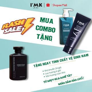 Combo dầu gội nam thảo dược sạch gàu & sữa rửa mặt cho nam thảo dược cao cấp i'mk