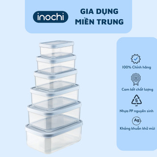 [KHUYÊN DÙNG] Bộ 6 hộp thực phẩm chữ nhật Hokkaido INOCHI dung tích 500-750-1000-1500-2000-2500ml