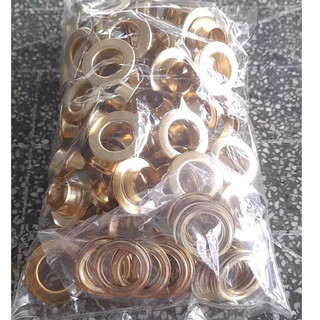 Khoen ore 12mm Chân Cao 6mm Khuy mắt cáo đóng bạt, bấm bạt, bấm túi giấy Bằng sắt XI MÀU VÀNG Túi 100 cái