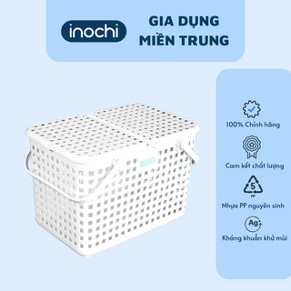 Giỏ đựng đồ đi sinh, làn đựng đồ đi sinh quai giữa có nắp cao cấp Inochi