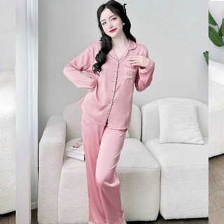 Đồ bộ nữ set bộ đồ mặc nhà pyjama tay dài quần dài - CN97