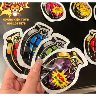 Gói bom bóp nổ hình quả lựu đạn đồ chơi gói boom bóp nổ troll nhau