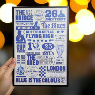 Freeship ⭐️ poster lịch sử đội bóng chelsea retro - tranh decal dán tường chelsea retro print poster