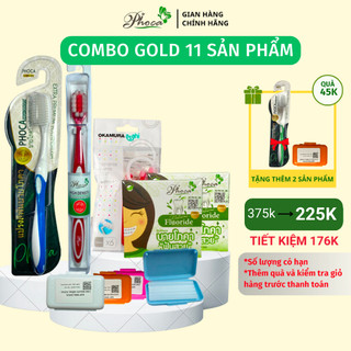 Kem phoca, Combo Gold kem đánh răng thảo mộc phoca thiên nhiên cho người niềng răng 11 sản phẩm