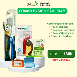 Phoca cho người niềng răng, combo 5 món vệ sinh răng miệng giúp trắng răng Byphoca