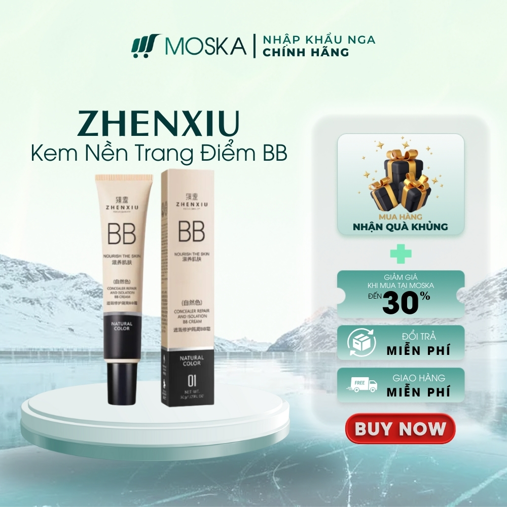 Kem Nền Trang Điểm BB Không Thấm Nước, Dưỡng Ẩm Và Lâu Trôi, Da Trắng Sáng Tự Nhiên