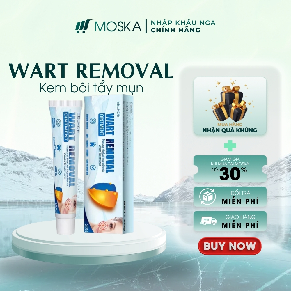 Kem Bôi Xử Lí Mụn Thịt, Mụn Cóc, Mụn Ruồi WART REMOVAL EELHOE không thâm, không sẹo| Moska Shop