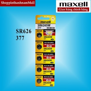 Vỉ 5 Pin Maxell SR626 / 377 / SR626SW Thay Pin Đồng Hồ Đeo Tay