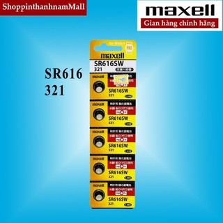 Vỉ 5 pin maxell sr616 / 321 / sr616sw chính hãng thay pin đồng hồ đeo tay
