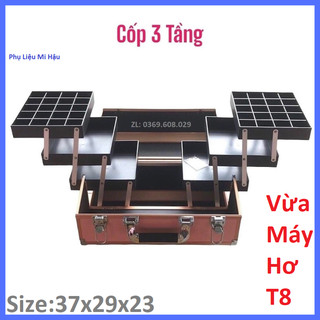 Cốp 3 Tầng Size To 37x29x23 Đựng Đồ Nail,Mi, Phun Xăm, Trang Điểm,Cốp Nhôm Đựng Nail,Mi,Mỹ Phẩm Hộp Đựng Đồ Nghề Make Up