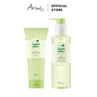 Combo Làm Sạch Kép Dầu Tẩy Trang 200ml & Sữa Rửa Mặt Ariul Apple Cider Deep Cleansing Oil 150ml