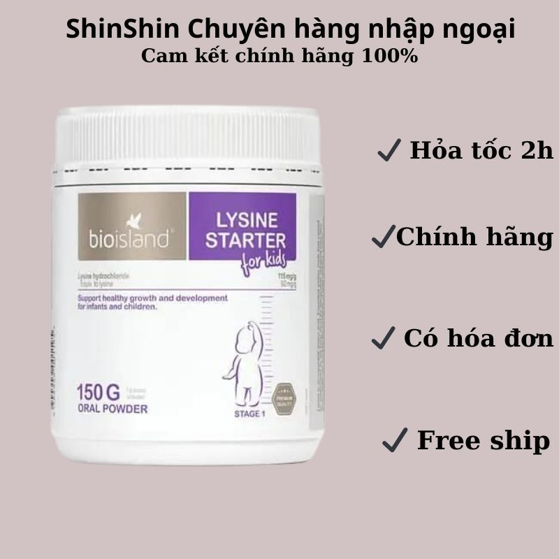 Bột tăng chiều cao Lysine Bio Island [FREE SHIP_MẪU MỚI] cho bé 150g