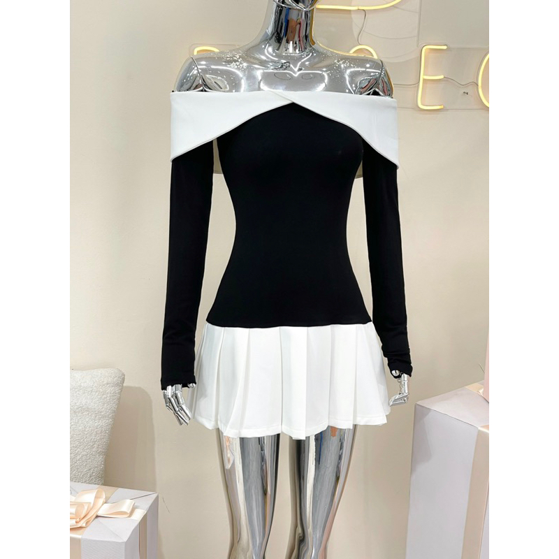 Váy trễ vai tiểu thư 𝐁𝐀𝐆𝐄𝐎