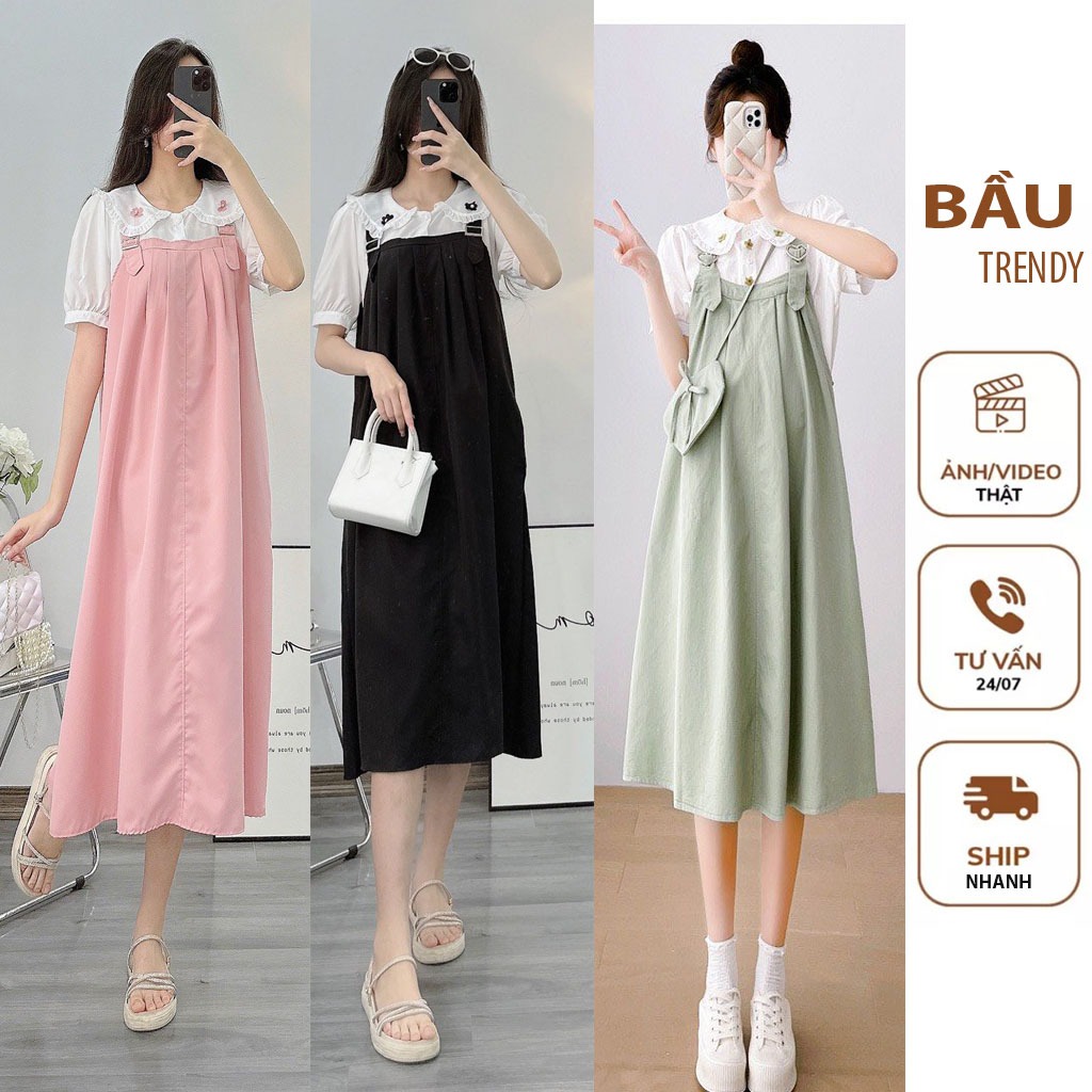 ĐẦM VÁY BẦU CÔNG SỞ XUÂN HÈ V717 ĐẦM BẦU THIẾT KẾ GIẢ YẾM DÁNG TIỂU THƯ CHẤT LIỆU MỀM MẠI ĐẸP SANG CHẢNH ĐẦM BẦU ĐẸP