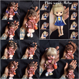 Wig len Tóc giả dành cho búp bê BJD Size 1/8, Baboliy, Amy handmade.