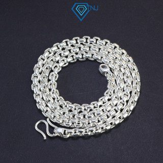 Vòng cổ nam sợi xích vuông sang trọng, dây chuyền bạc không mặt đơn giản cho nam bản 5mm và 7mm DCK0000 - Trang Sức TNJ