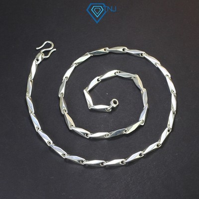 Vòng cổ bạc nam sợi dây mưa trơn bóng sang trọng bản lớn DCK0113 -  Trang Sức TNJ