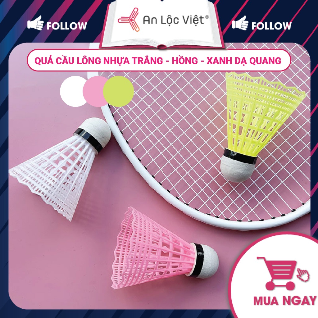 [COMBO 10] Cầu lông nhựa bền bỉ với gam màu bắt mắt, chuyên đánh ngoài trời phù hợp cho mọi lứa tuổi
