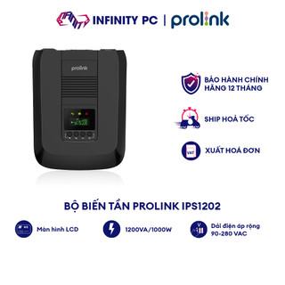Bộ biến tần prolink ips1202 bảo vệ thiết bị khỏi sự cố điện, không bao gồm ắc quy | bảo hành chính hãng