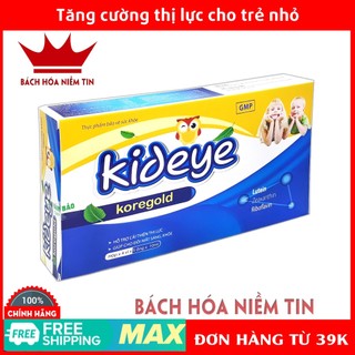 Siro sáng mắt cho trẻ nhỏ KID EYE Kore Gold - 100% thảo dược - giúp cải thiện thị lực, mắt sáng khỏe - Hộp 20 ống 10ml