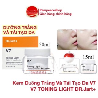 (Mẫu mới) Kem Dưỡng Trắng Và Tái Tạo Da V7 Toning Light Dr.Jart+ 15ml/50ml