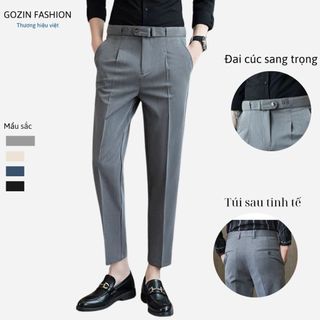  Quần tây nam baggy tăng cạp GOZIN FASHION cao cấp không nhắn nhầu phai mầu co giãn -JA33