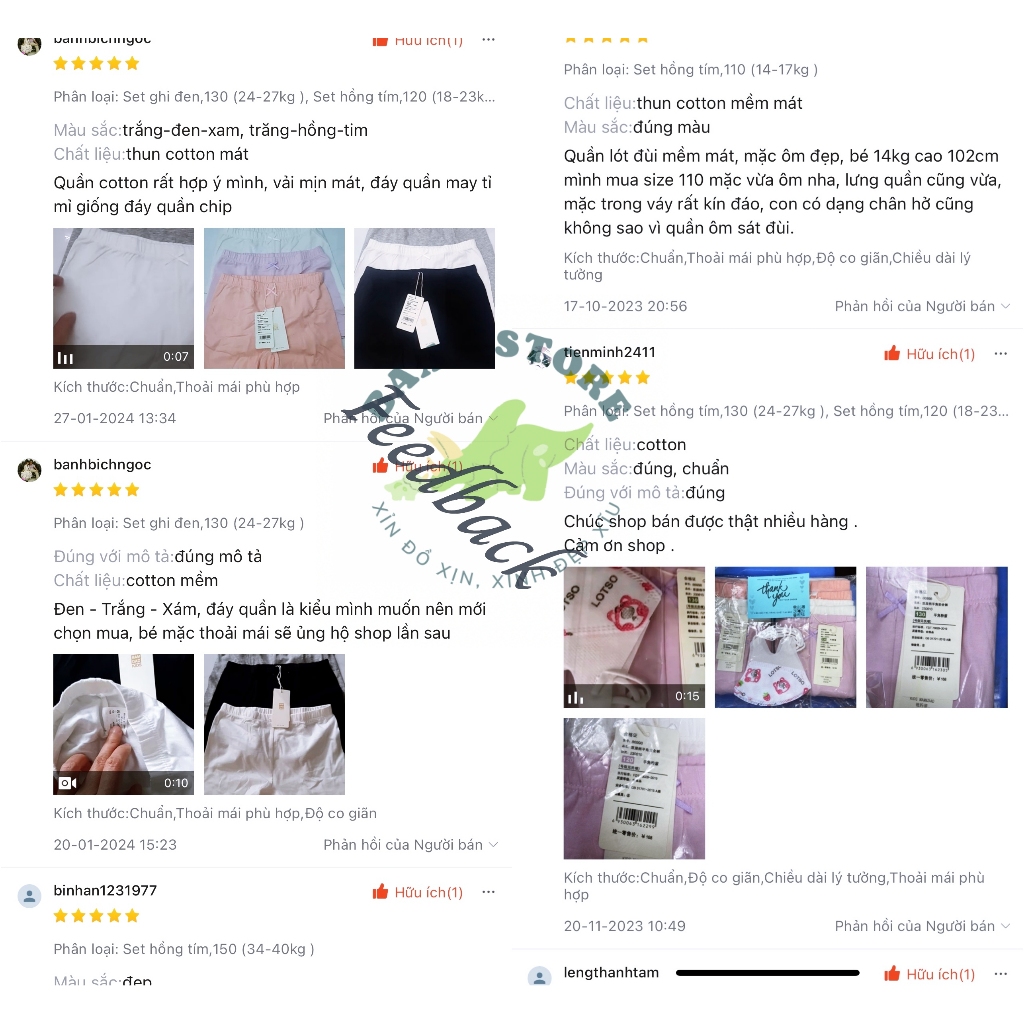 SET 3 QUẦN LÓT ĐÙI MẶC TRONG VÁY MAMDADKIDS CHO BÉ HOẶC NGƯỜI LỚN SIZE ĐẠI 100% COTTON