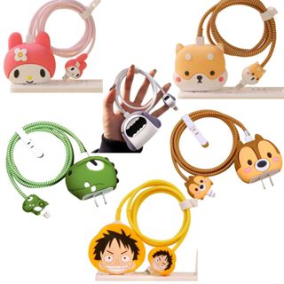 (Hình Ngẫu Nhiên) Thú bảo vệ đầu cáp sạc tai nghe, nút cao su bảo vệ cáp sạc, nút cao su chống gẫy đầu cáp sạc