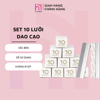 Hộp 10 Lưỡi Dao Tỉa Chân Mày Cạo Mặt CICILIA Trang Điểm Chuyên Dụng Đa NăngCI-073