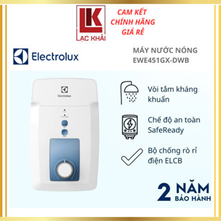 [Shopee - Lắp đặt 0Đ HN HCM] Máy nước nóng trực tiếp Electrolux 4.5Kw - EWE451GX-DWB/DWR - An toàn - Chính hãng