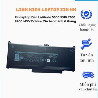 Pin laptop dell latitude 5300 5310 7300 7400 mxv9v new zin bảo hành 6 tháng