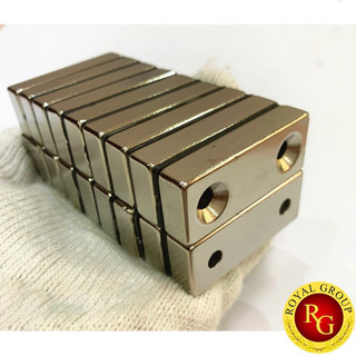 ( TGNC) 2 viên nam châm 40*20*10mm, có 2 lỗ vát