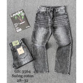 Quần rin dài nam ống suông vải mềm 01