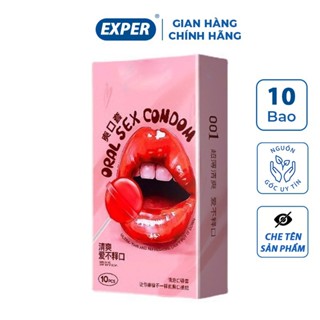 Bao cao su miệng Oral Sex hương dâu, bcs quan hệ bằng miệng siêu mỏng an toàn