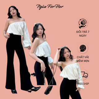 Lazy top- áo lệch vai linen, áo trễ vai linen thiết kế