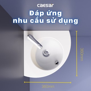 Chậu Rửa (Lavabo) Treo Góc L2014 - CAESAR (Hàng Chính Hãng)