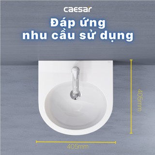Chậu Lavabo Treo Tường L2140 - CAESAR (Hàng Chính Hãng)