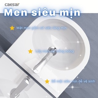 Chậu Lavabo Treo Tường L2140 - CAESAR (Hàng Chính Hãng)