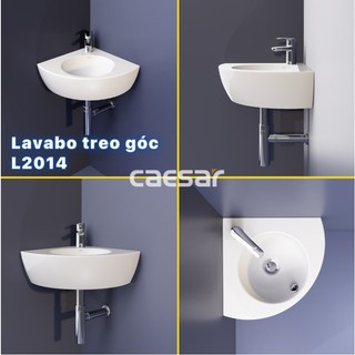 Chậu Rửa (Lavabo) Treo Góc L2014 - CAESAR (Hàng Chính Hãng)