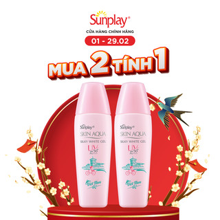 Gel chống nắng dưỡng da trắng mượt Sunplay Skin Aqua Silky White Gel SPF50+ 30g (Việt Nam Ơi - Limited Edition 2022)