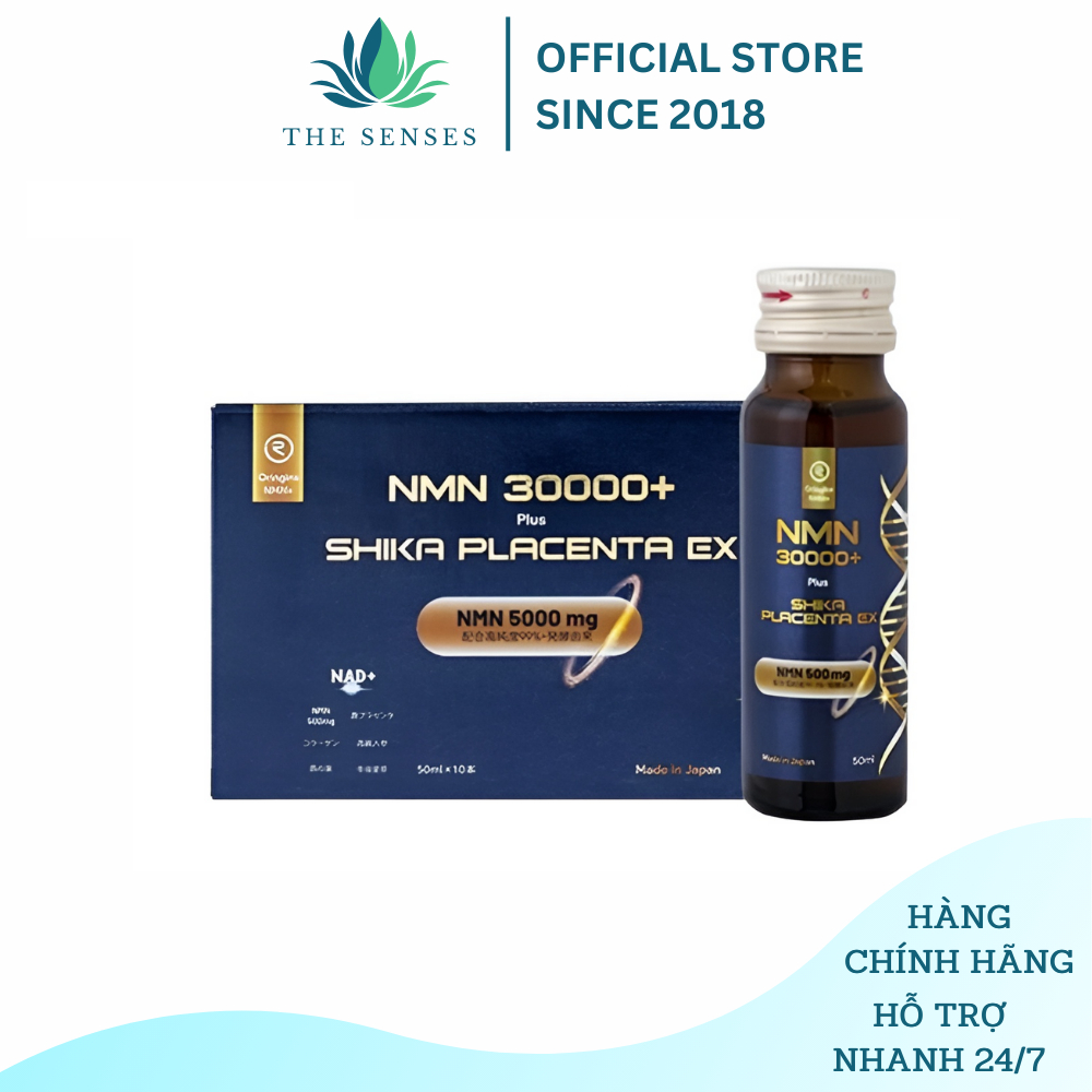 Nước uống NMN 30000+ Plus Shika Placenta EX Hỗ trợ sức khoẻ - The Senses