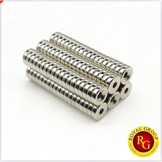 Nam châm viên đất hiếm 15x4 lỗ 5mm
