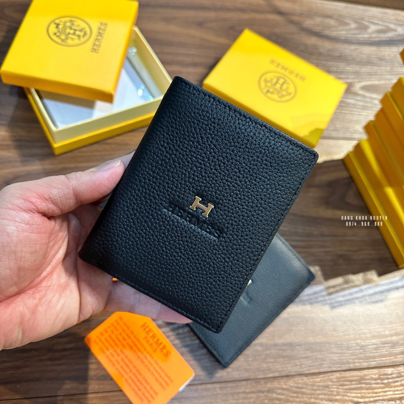 VÍ NAM H.M DA THẬT DÁNG ĐỨNG MẠ VÀNG CAO CẤP