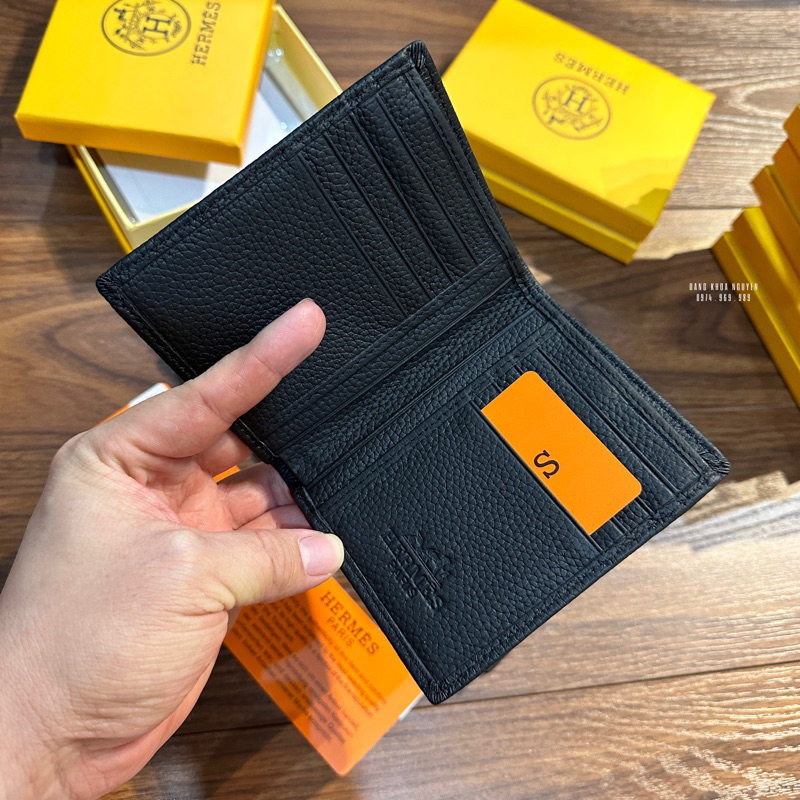 VÍ NAM H.M DA THẬT DÁNG ĐỨNG MẠ VÀNG CAO CẤP